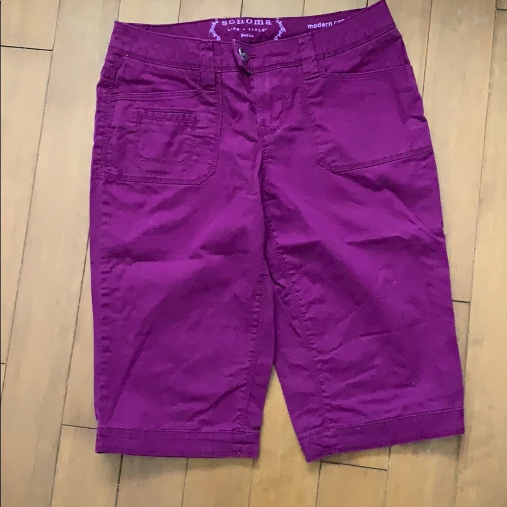Sonoma long shorts in magenta petite size 4